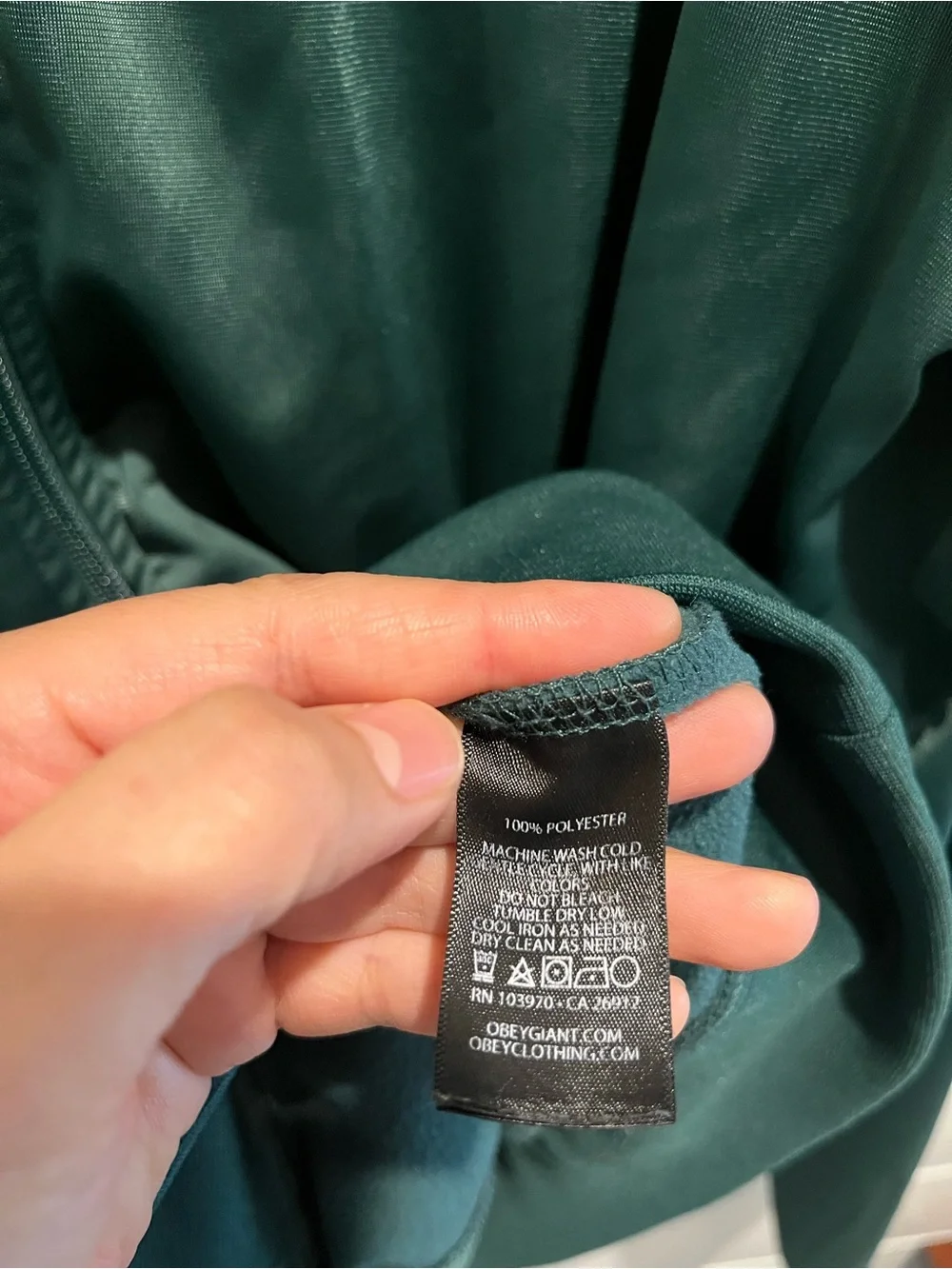 Obey Green Track Jacket Size XL